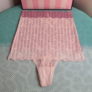 Victoria's Secret 2pk High Waist Shine Lace Thongs Size XS